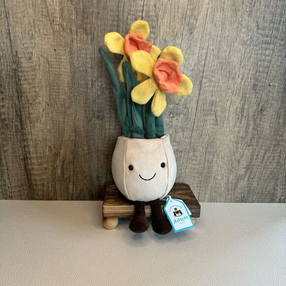 Jellycat Daffodil NEW! Fast SHIP Amuseables Flower Gift for Her